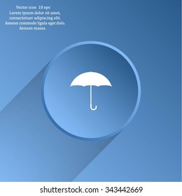 Umbrella icon, vector illustration. Flat design style