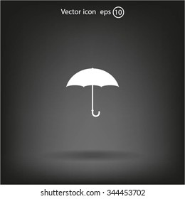 Umbrella icon, vector illustration. Flat design style