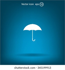 Umbrella icon, vector illustration. Flat design style