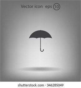 Umbrella icon, vector illustration. Flat design style
