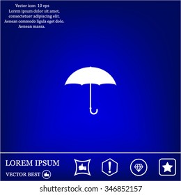 Umbrella icon, vector illustration. Flat design style