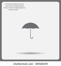 Umbrella icon, vector illustration. Flat design style