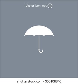 Umbrella icon, vector illustration. Flat design style