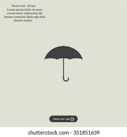 Umbrella icon, vector illustration. Flat design style