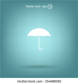 Umbrella icon, vector illustration. Flat design style