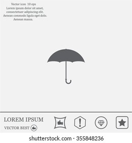 Umbrella icon, vector illustration. Flat design style