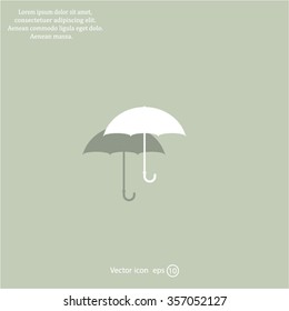 Umbrella icon, vector illustration. Flat design style