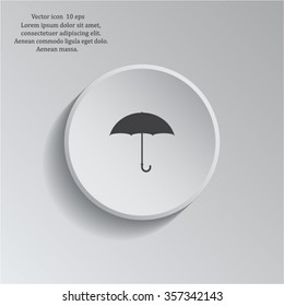 Umbrella icon, vector illustration. Flat design style