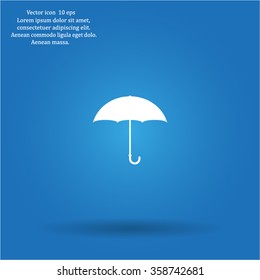 Umbrella icon, vector illustration. Flat design style