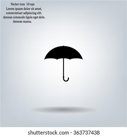 Umbrella icon, vector illustration. Flat design style