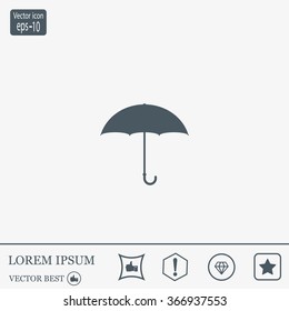 Umbrella icon, vector illustration. Flat design style