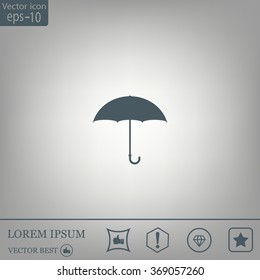 Umbrella icon, vector illustration. Flat design style