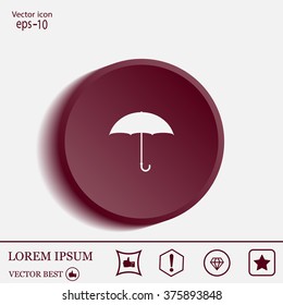 Umbrella icon, vector illustration. Flat design style