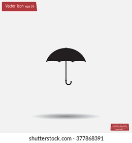 Umbrella icon, vector illustration. Flat design style