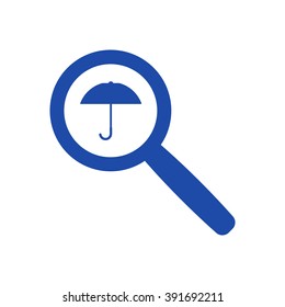 Umbrella  icon, vector illustration. Flat design style