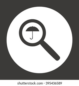 Umbrella  icon, vector illustration. Flat design style