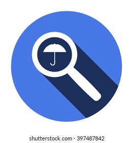 Umbrella  icon, vector illustration. Flat design style