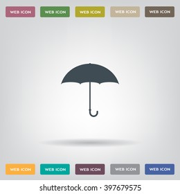 Umbrella icon, vector illustration. Flat design style