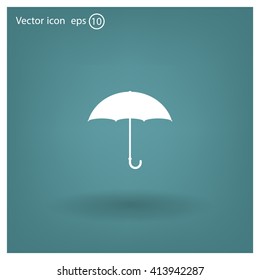 Umbrella icon, vector illustration. Flat design style