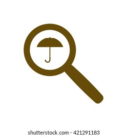 Umbrella  icon, vector illustration. Flat design style
