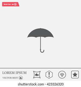 Umbrella icon, vector illustration. Flat design style