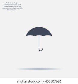Umbrella icon, vector illustration. Flat design style