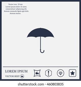 Umbrella icon, vector illustration. Flat design style