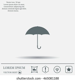 Umbrella icon, vector illustration. Flat design style