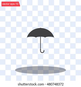 Umbrella icon, vector illustration. Flat design style