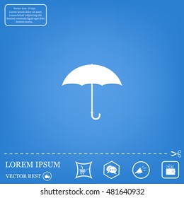 Umbrella icon, vector illustration. Flat design style