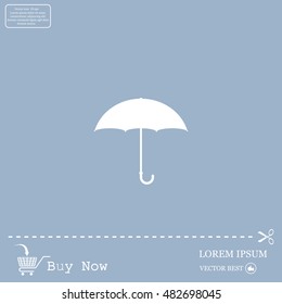 Umbrella icon, vector illustration. Flat design style