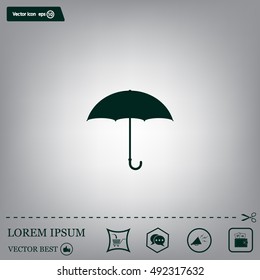Umbrella icon, vector illustration. Flat design style