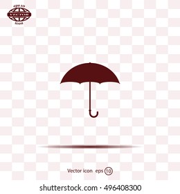 Umbrella icon, vector illustration. Flat design style