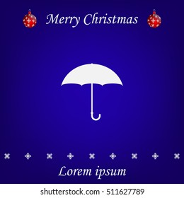 Umbrella icon, vector illustration. Flat design style