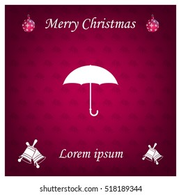 Umbrella icon, vector illustration. Flat design style