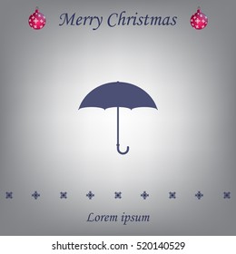 Umbrella icon, vector illustration. Flat design style