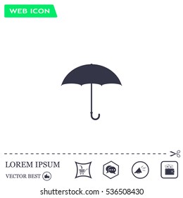 Umbrella icon, vector illustration. Flat design style