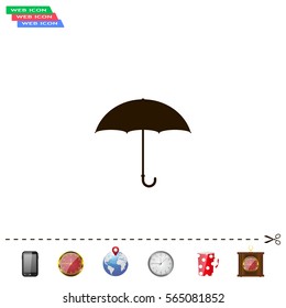 Umbrella icon, vector illustration. Flat design style