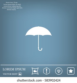 Umbrella icon, vector illustration. Flat design style