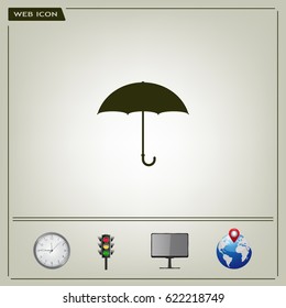 Umbrella icon, vector illustration. Flat design style