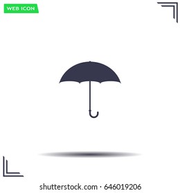 Umbrella icon, vector illustration. Flat design style