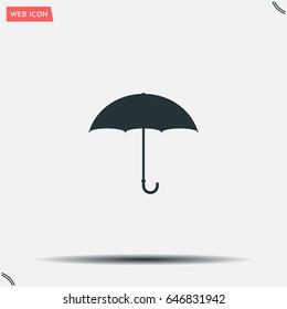Umbrella icon, vector illustration. Flat design style