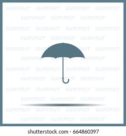Umbrella icon, vector illustration. Flat design style
