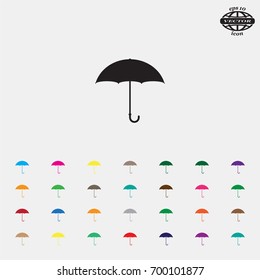 Umbrella icon, vector illustration. Flat design style