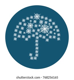 Umbrella icon, vector illustration. Flat design style.
