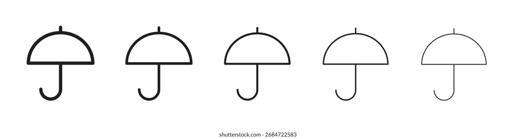 Ilustração de vetor de ícone de guarda-chuva isolada