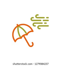 Umbrella Icon Vector Illustration in Line Style for Any Purpose