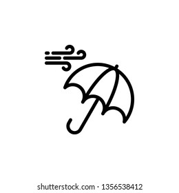 Umbrella Icon Vector Illustration in Line Style for Any Purpose