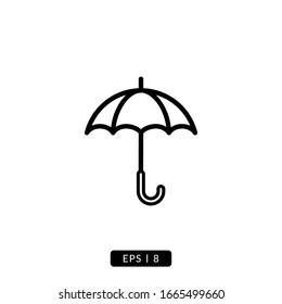 Umbrella icon vector illustration logo template for many purpose. Isolated on white background.