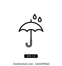 Umbrella icon vector illustration logo template for many purpose. Isolated on white background.